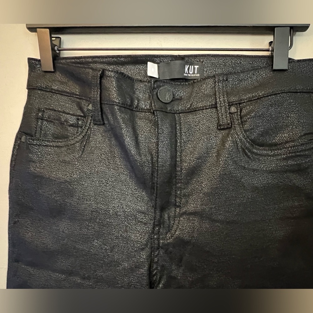 Kut From the Kloth brand women’s faux leather pants m. Style Mia size M black - Picture 2 of 7